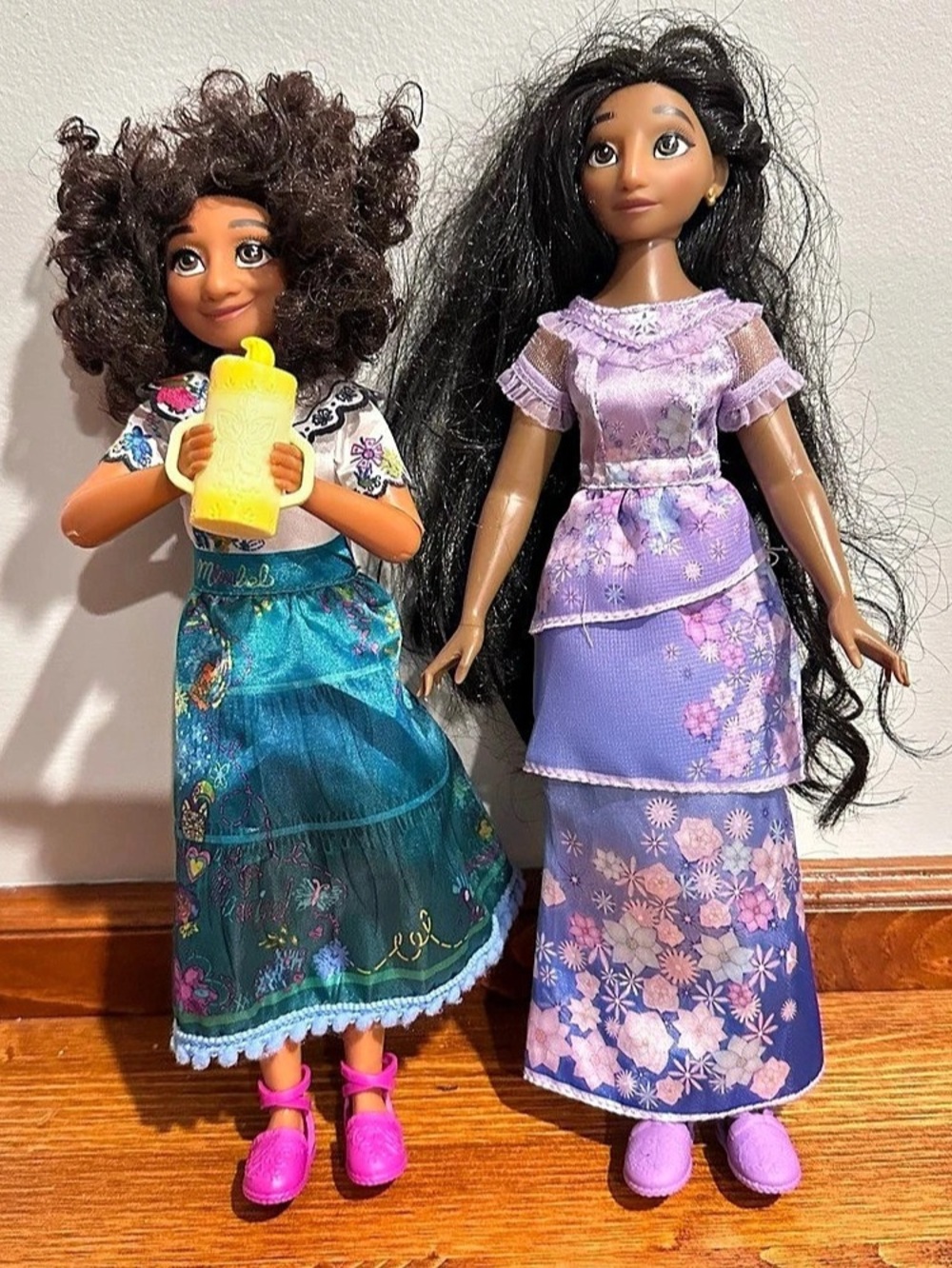 Disney Encanto Mirabel and Isabela Fashion Dolls Purple & Blue Floral